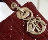 LADY DIOR MINI CHAROL ROJO
