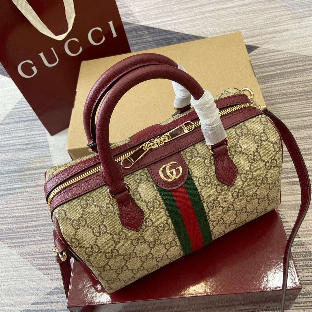 Bolso Boston Ophidia tamaño mediano.