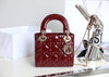 LADY DIOR MINI CHAROL ROJO