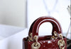 LADY DIOR MINI CHAROL ROJO