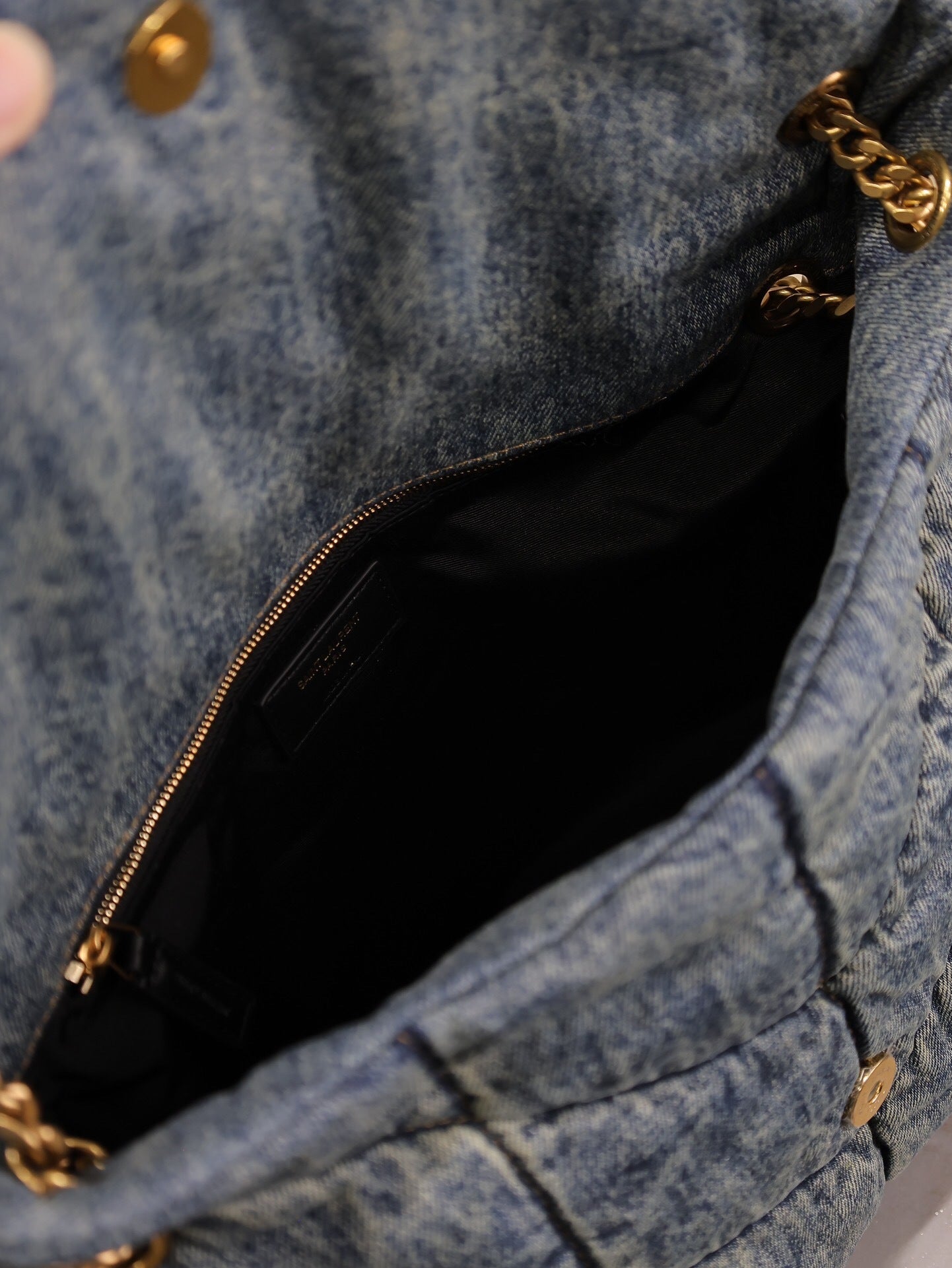 Bolsa shoulder azul Puffer