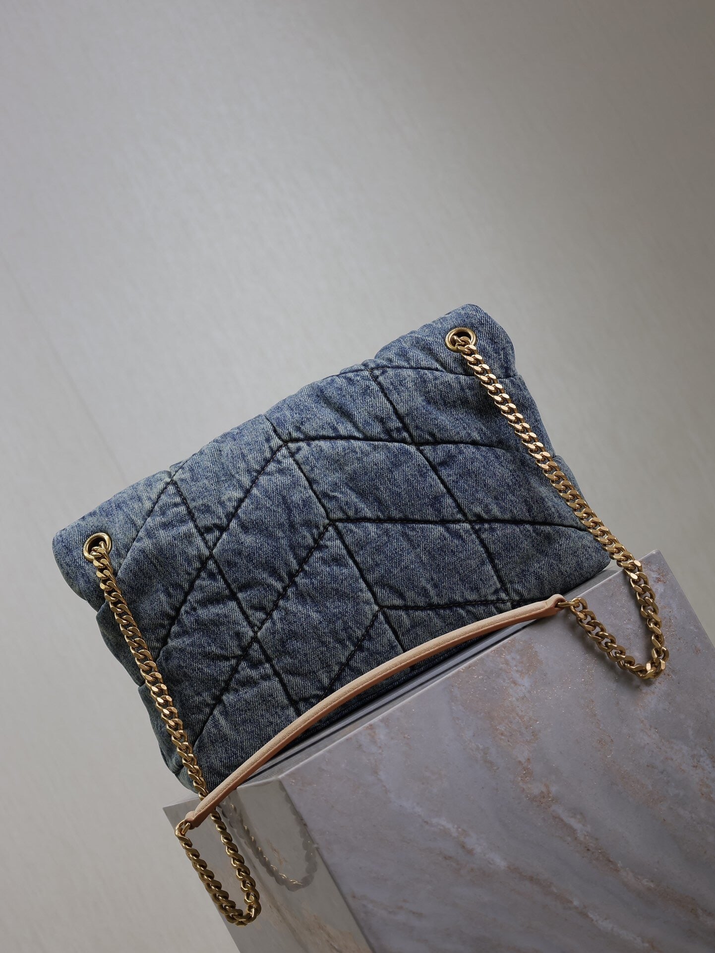 Bolsa shoulder azul Puffer